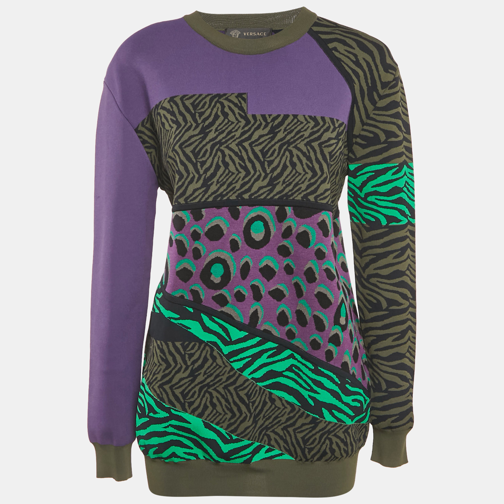 

Versace Multicolor Animal Print Jersey Sweatshirt S