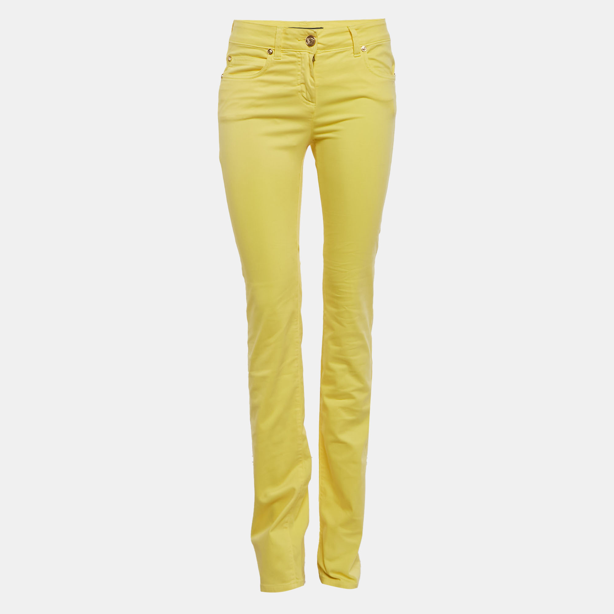 

Versace Yellow Cotton Regular Fit Jeans S/Waist 28"