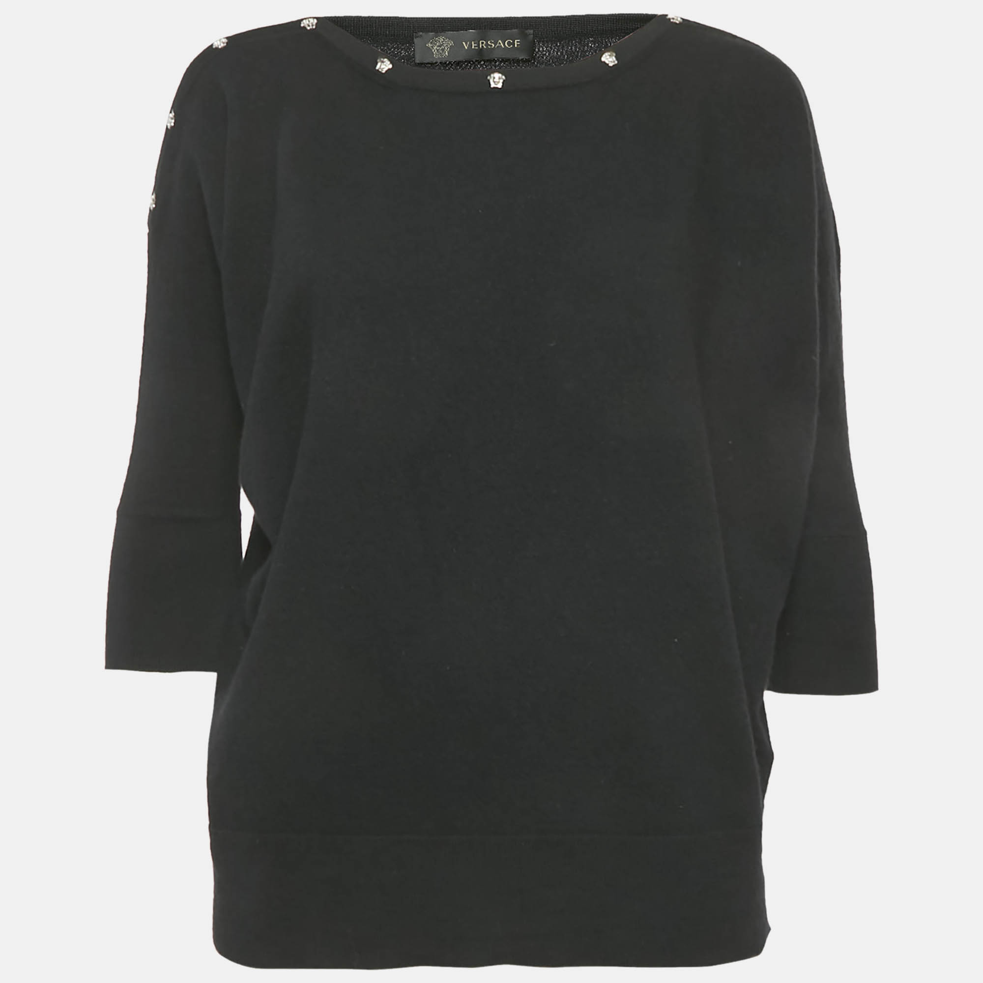 

Versace Black Wool Sweater S