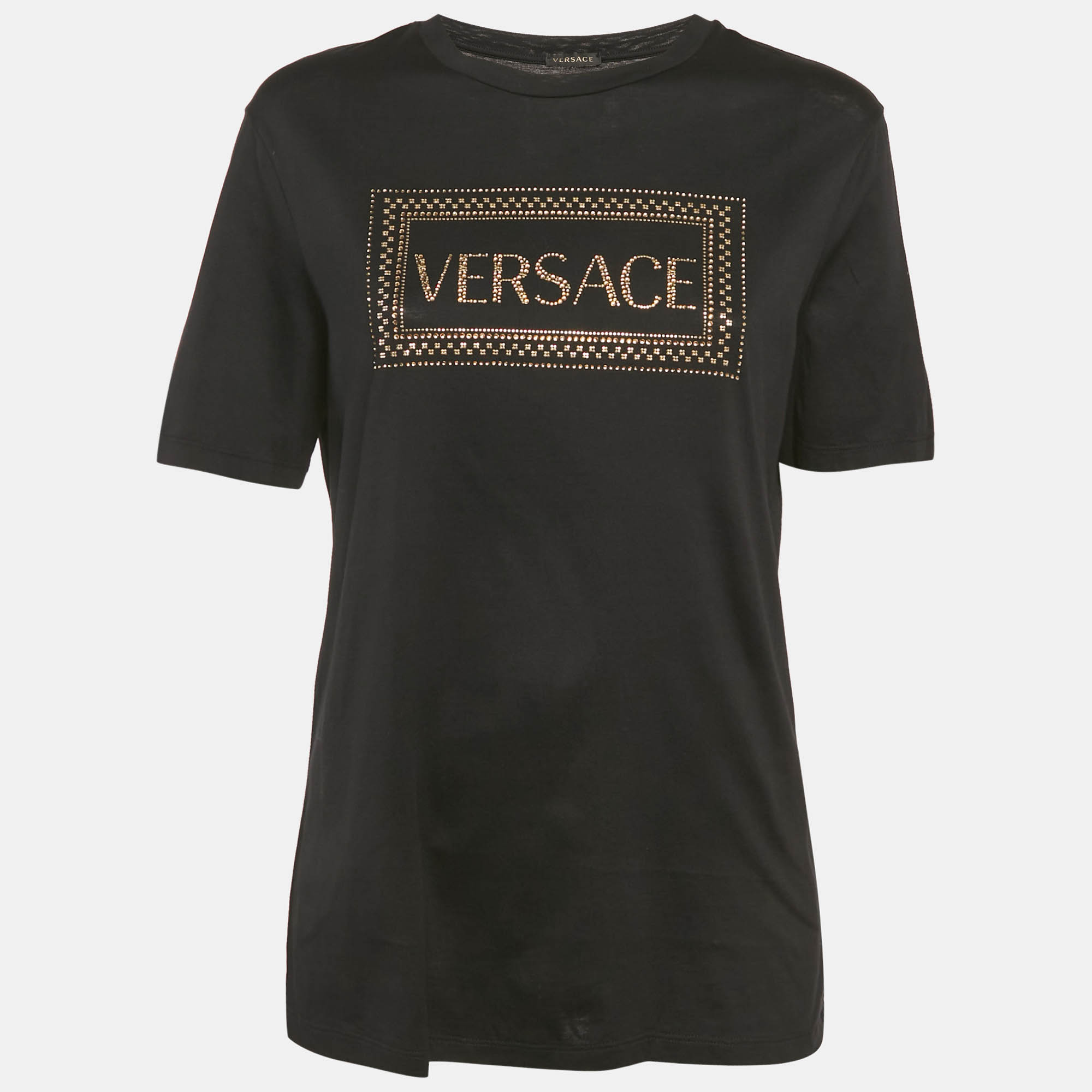 

Versace Black Medusa Rhinestone Jersey T-Shirt M
