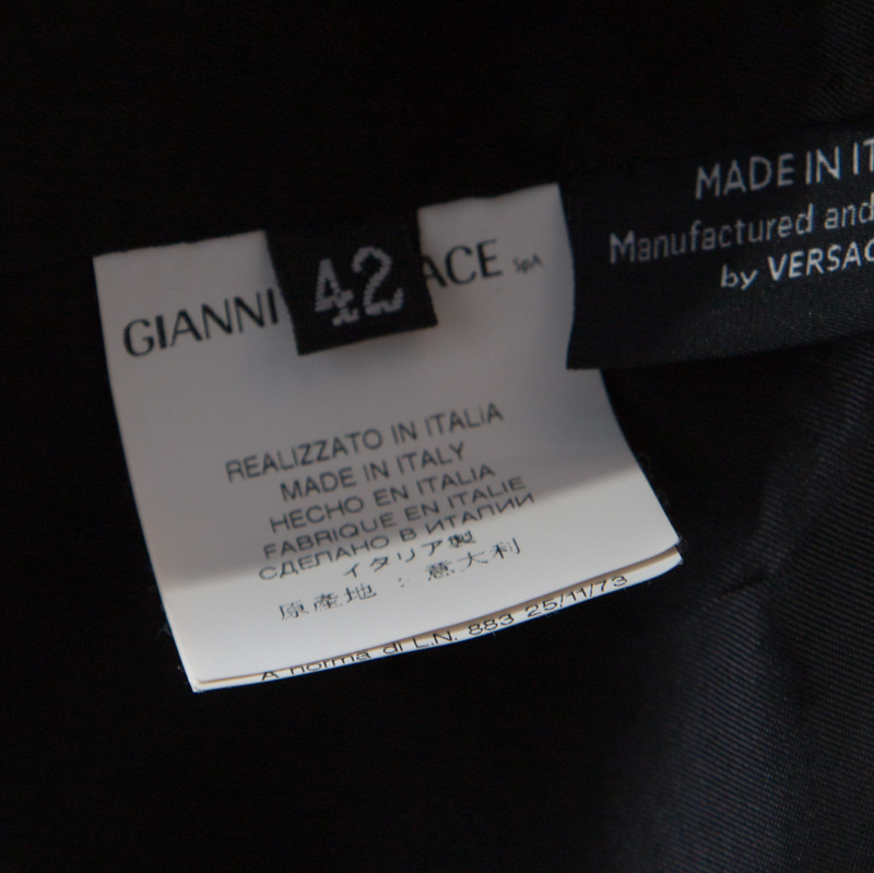 Pre-owned Versace Black Wool Tailored Blazer M