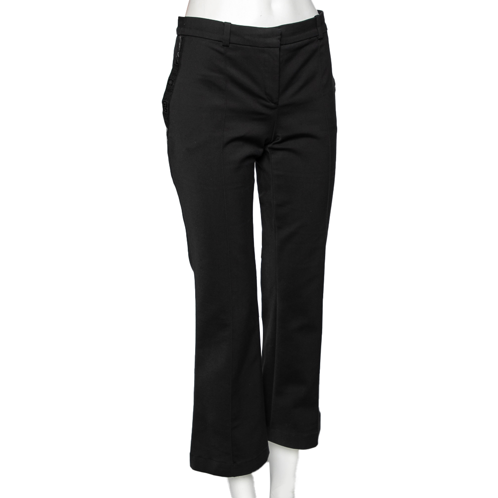 

Versace Black Knit Straight Leg Trousers