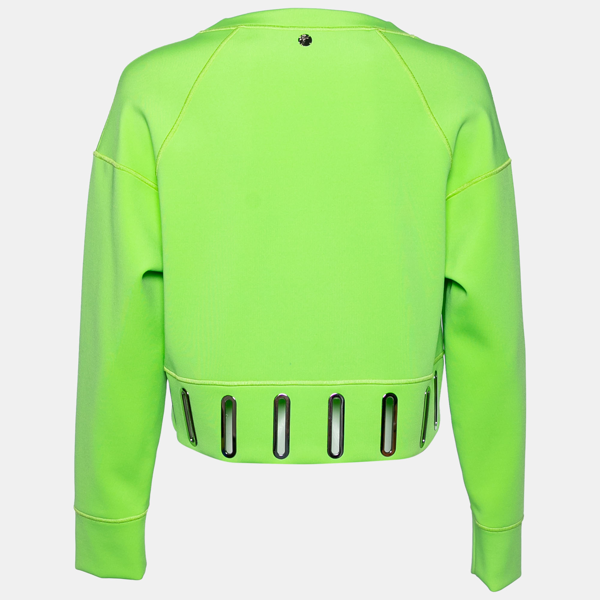 

Versace Green Knit Long Sleeve Crop Top