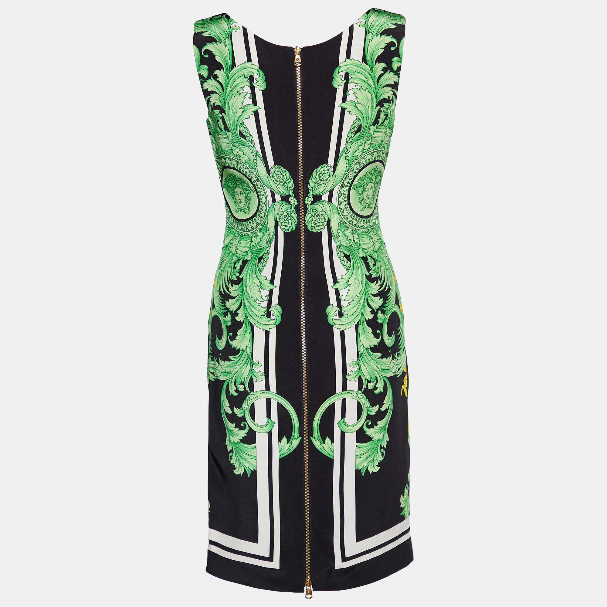 

Versace Black Dragon Print Silk Sheath Dress