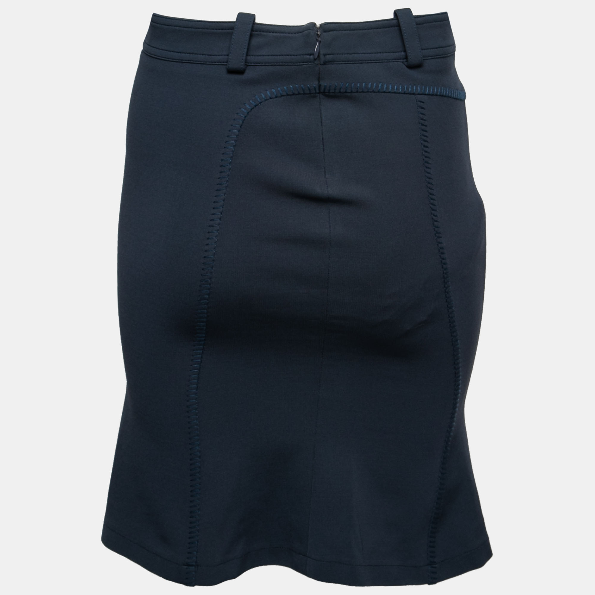 

Versace Navy Blue Stretch Knit Short Skirt