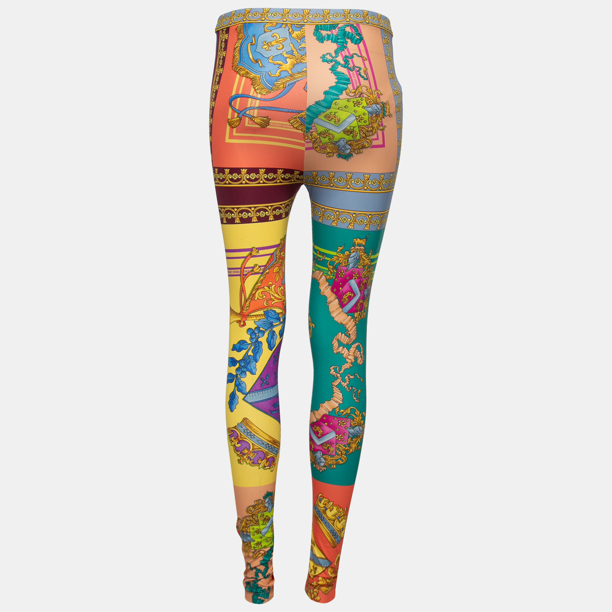 

Versace Multicolor Baroque Printed Stretch Jersey Leggings