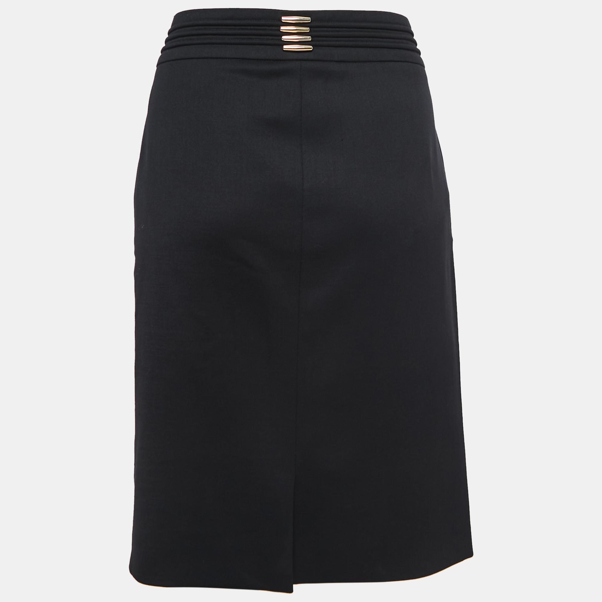

Versace Black Wool Pencil Skirt