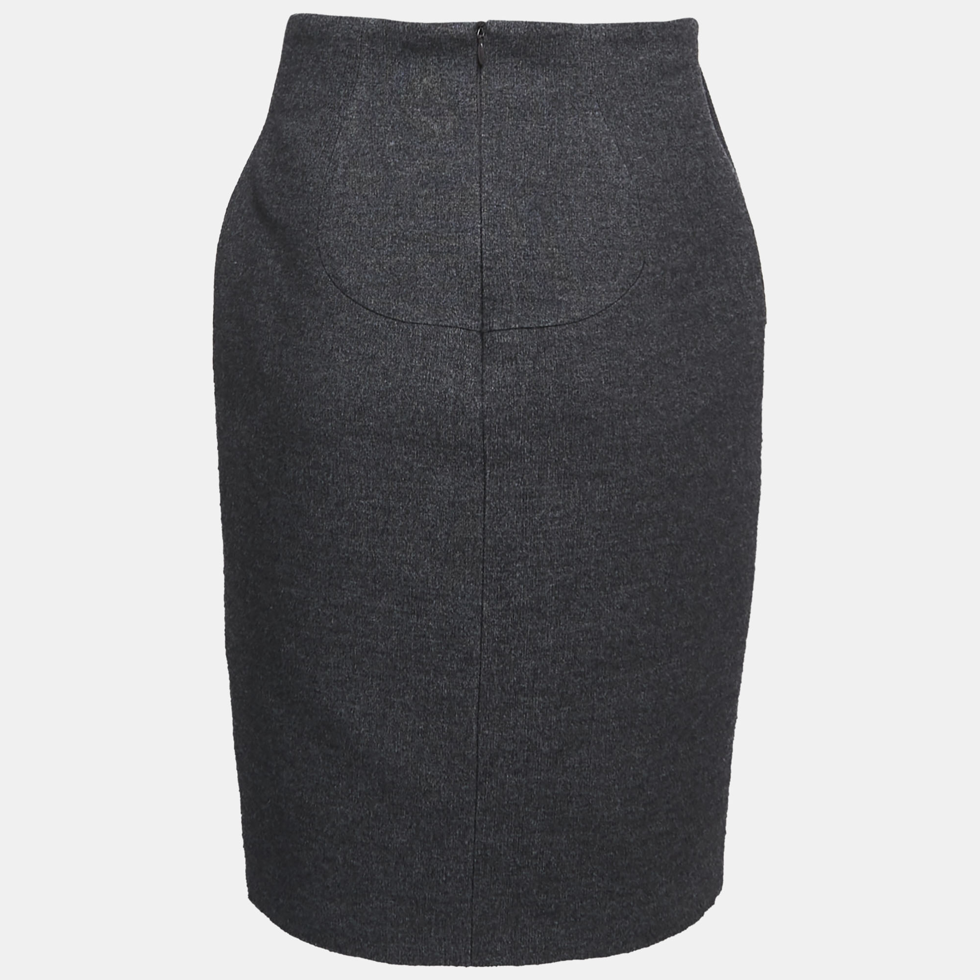 

Versace Black Wool & Silk Pencil Skirt