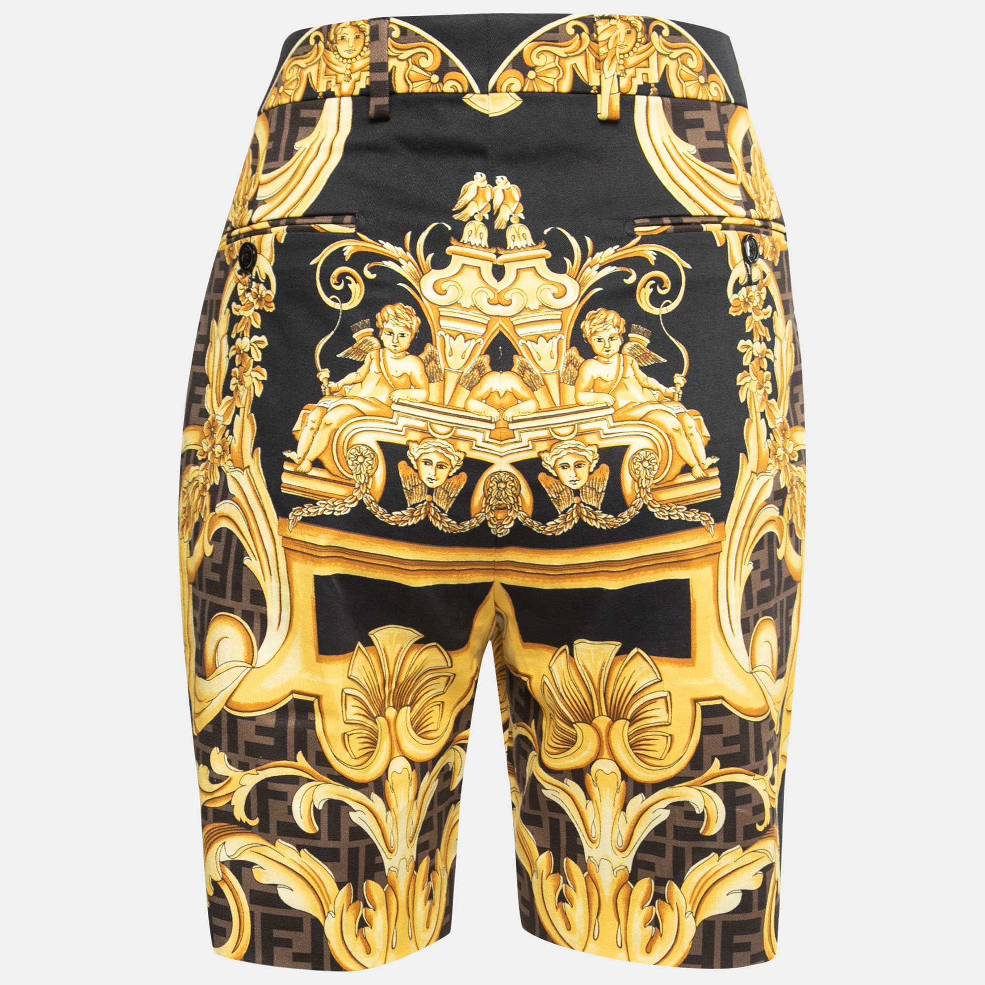 

Fendi x Versace Multicolor Printed Cotton Bermuda Shorts