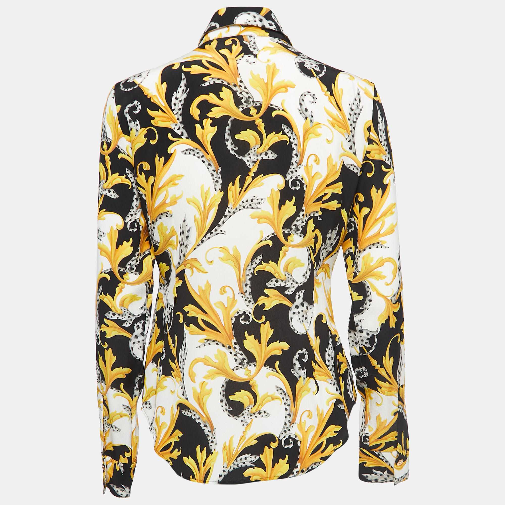 

Versace Black/Gold Baroque Printed Silk Shirt