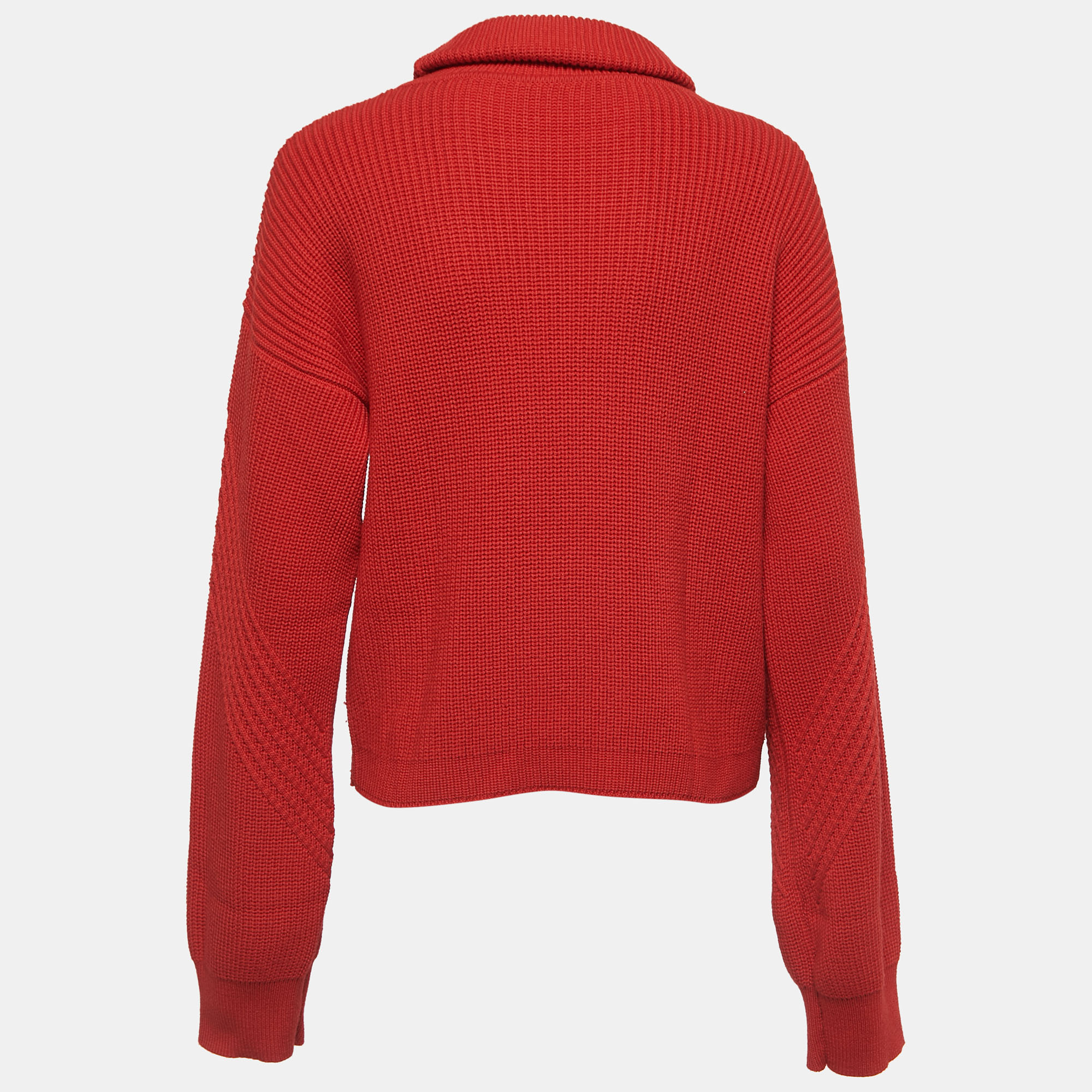 

Versace Red Wool Knit Turtleneck Sweater