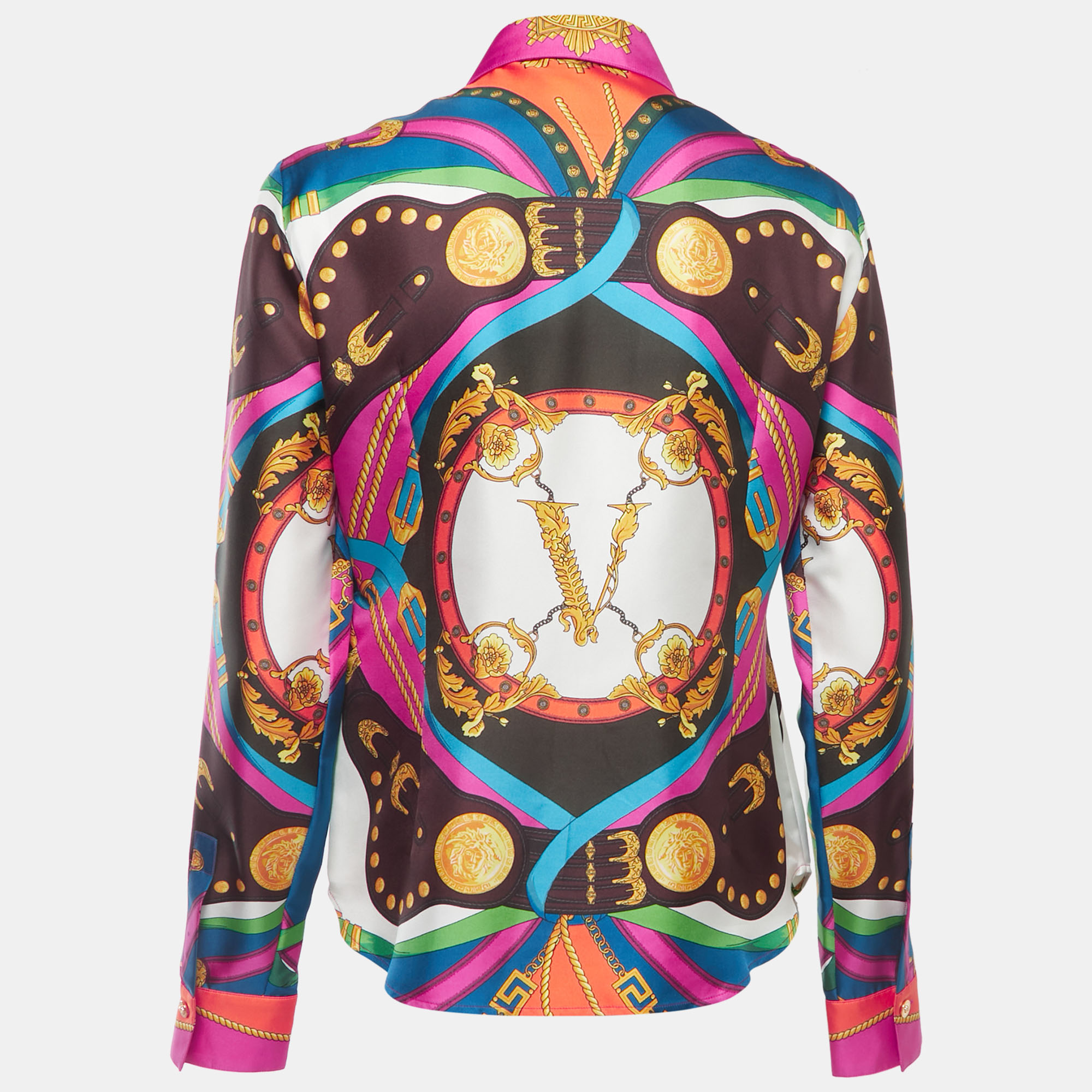 

Versace Multicolor Baroque Printed Silk Twill Shirt