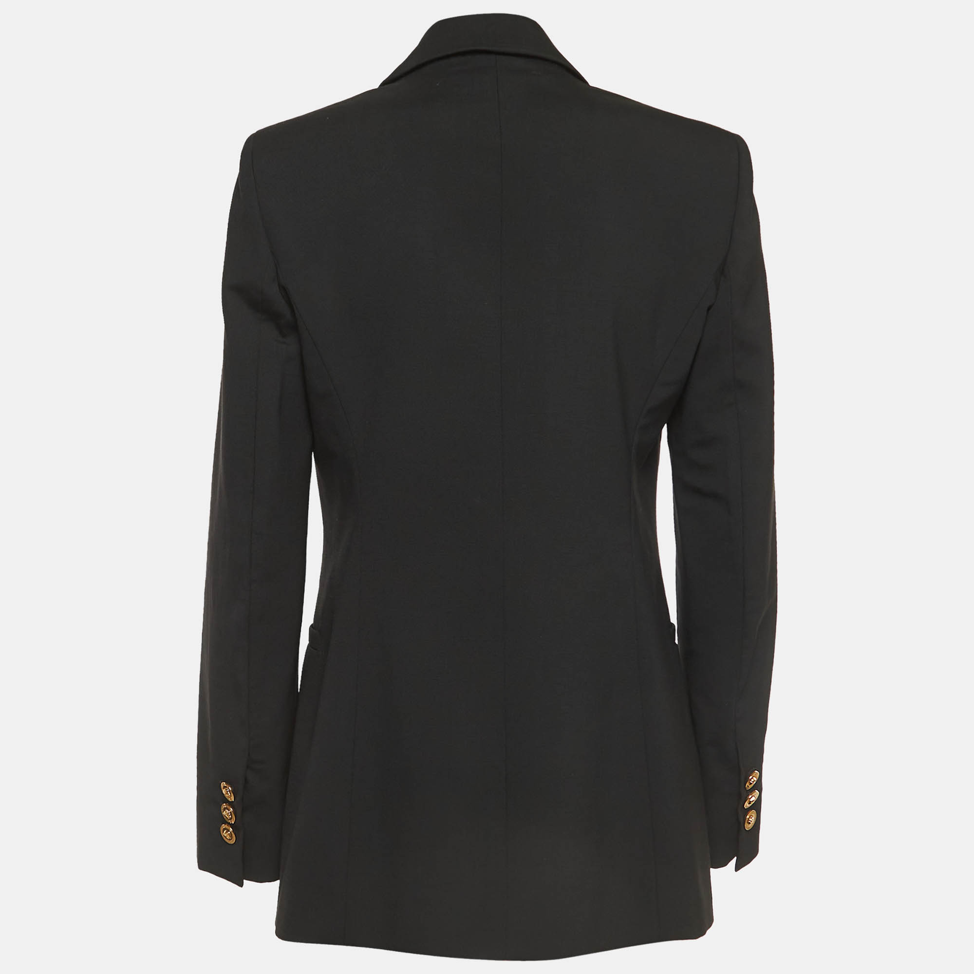 

Versace Black Wool Single-Button Blazer