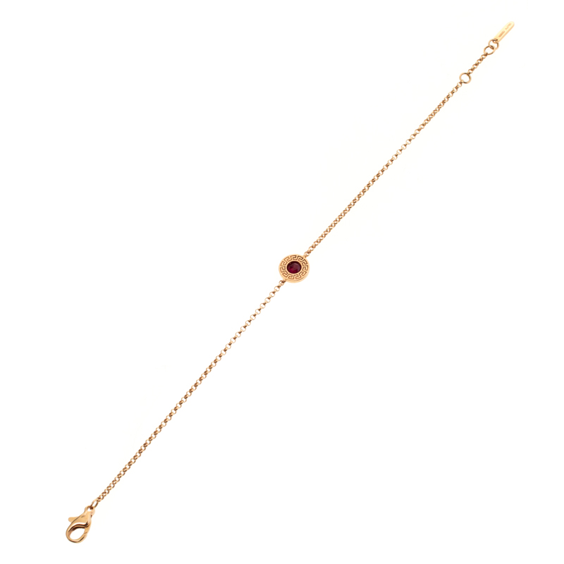 

Versace Red Gemstone 18k Rose Gold Soft Bracelet