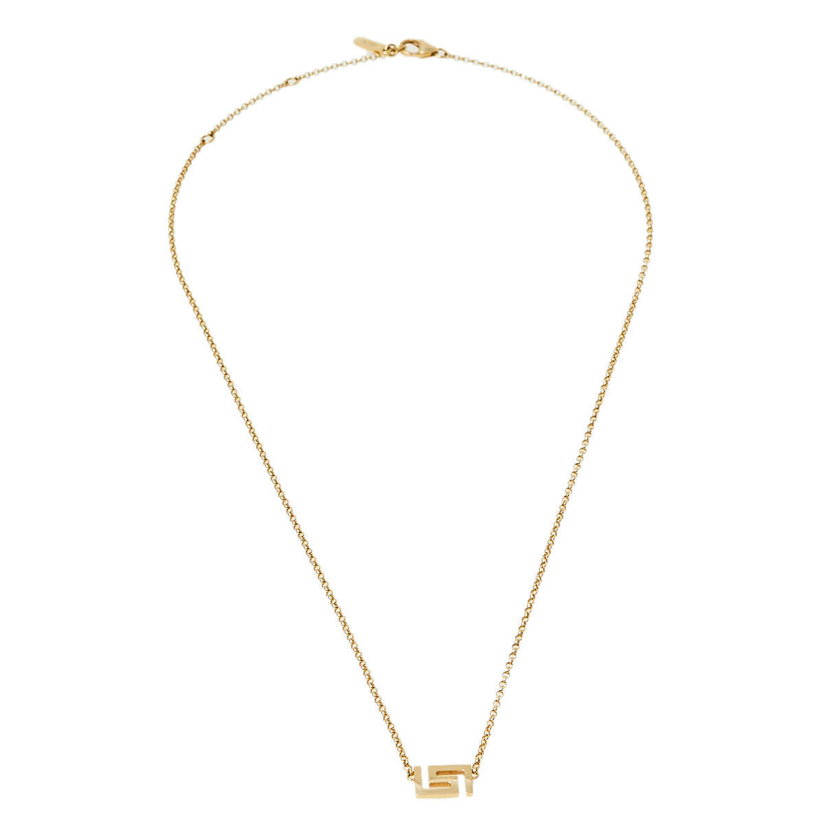 

Versace Greek Key Motif 18K Yellow Gold Necklace