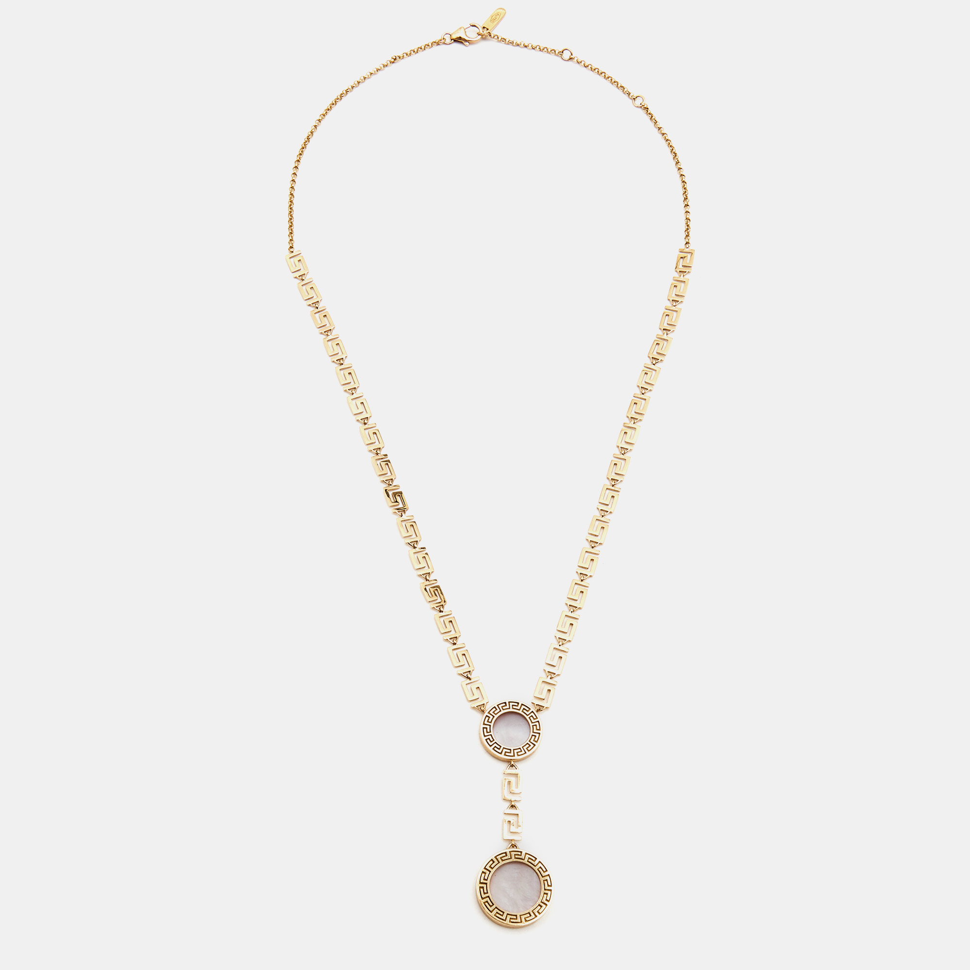 

Versace Greca Mother of Pearl 18k Yellow Gold Necklace