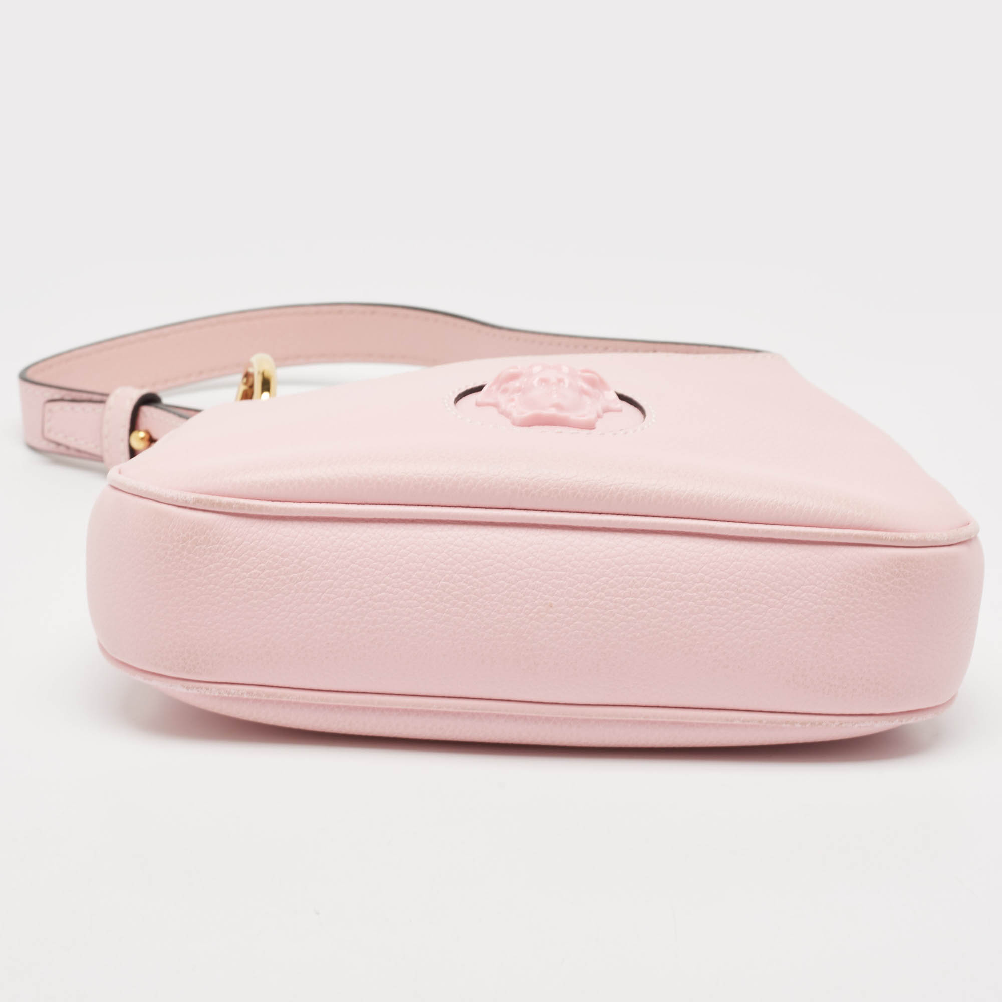 Versace Light Pink Leather La Medusa Shoulder Bag 