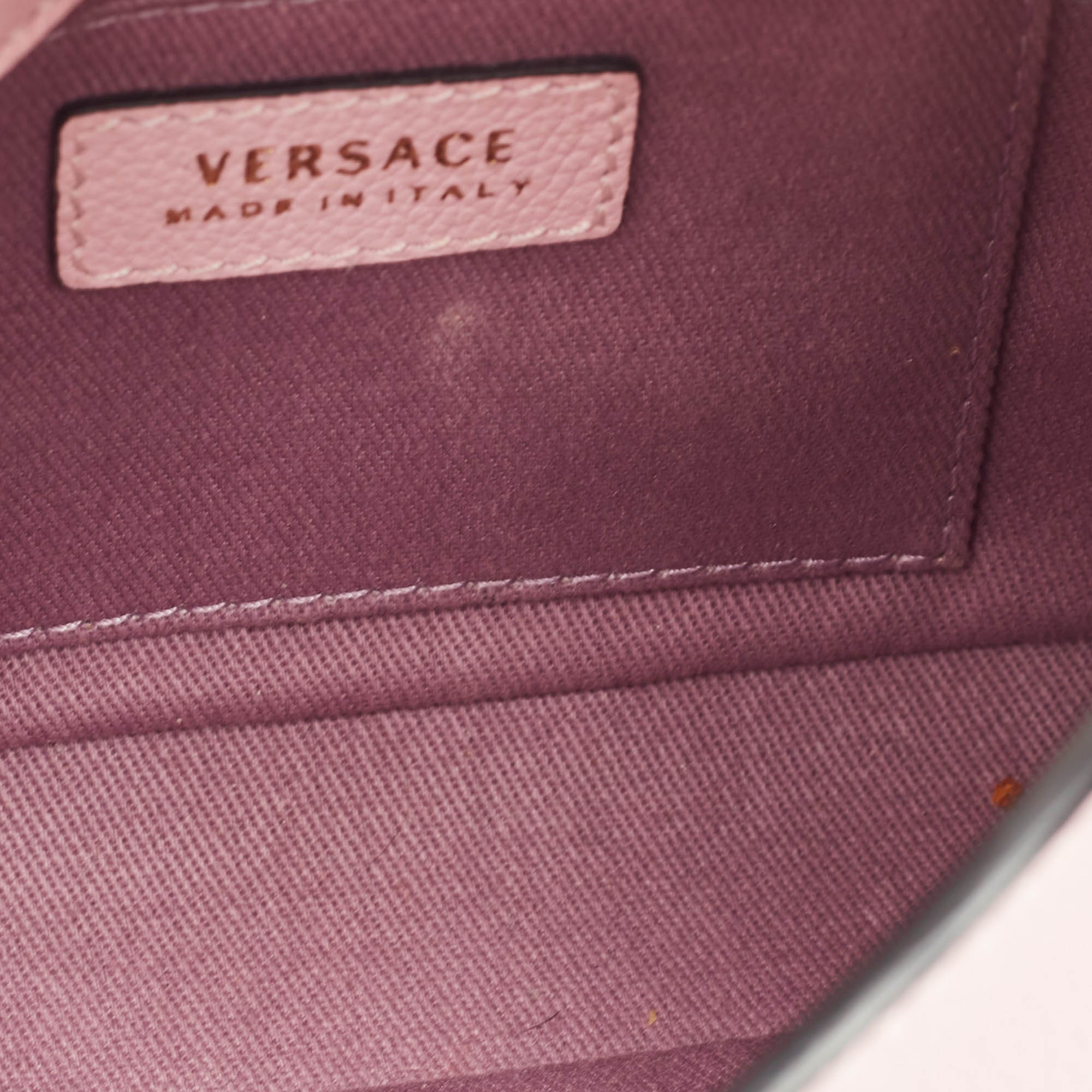 Versace Light Pink Leather La Medusa Shoulder Bag 