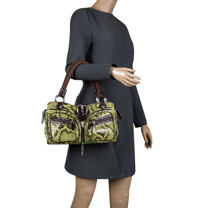 

Versace Green Python Shoulder Bag