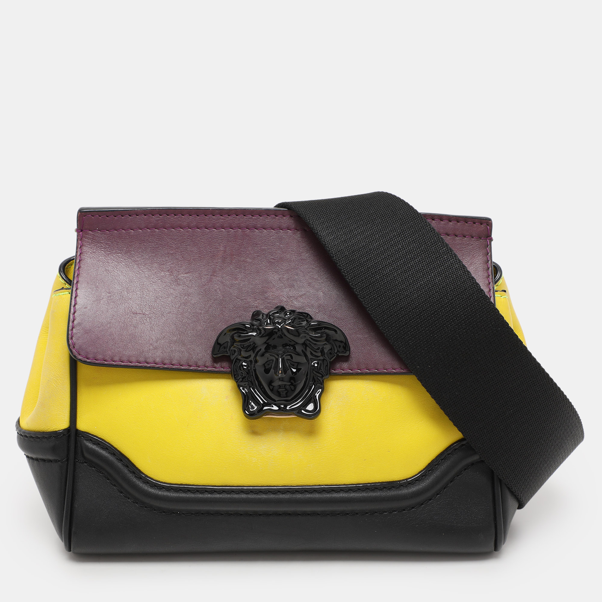 

Versace Tri Color Leather Empire Palazzo Shoulder Bag, Yellow