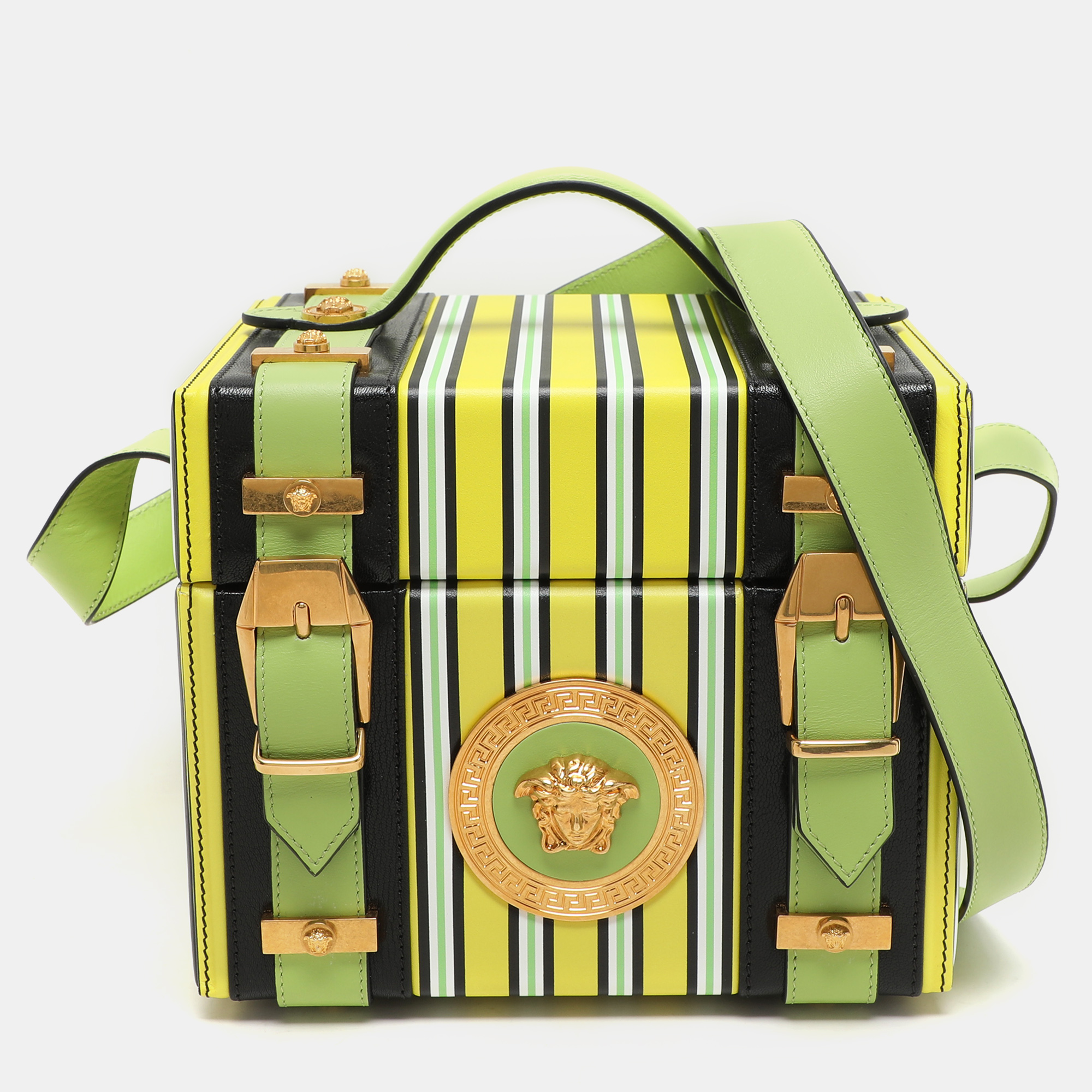 

Versace Multicolor Striped Leather Medusa Vanity Box