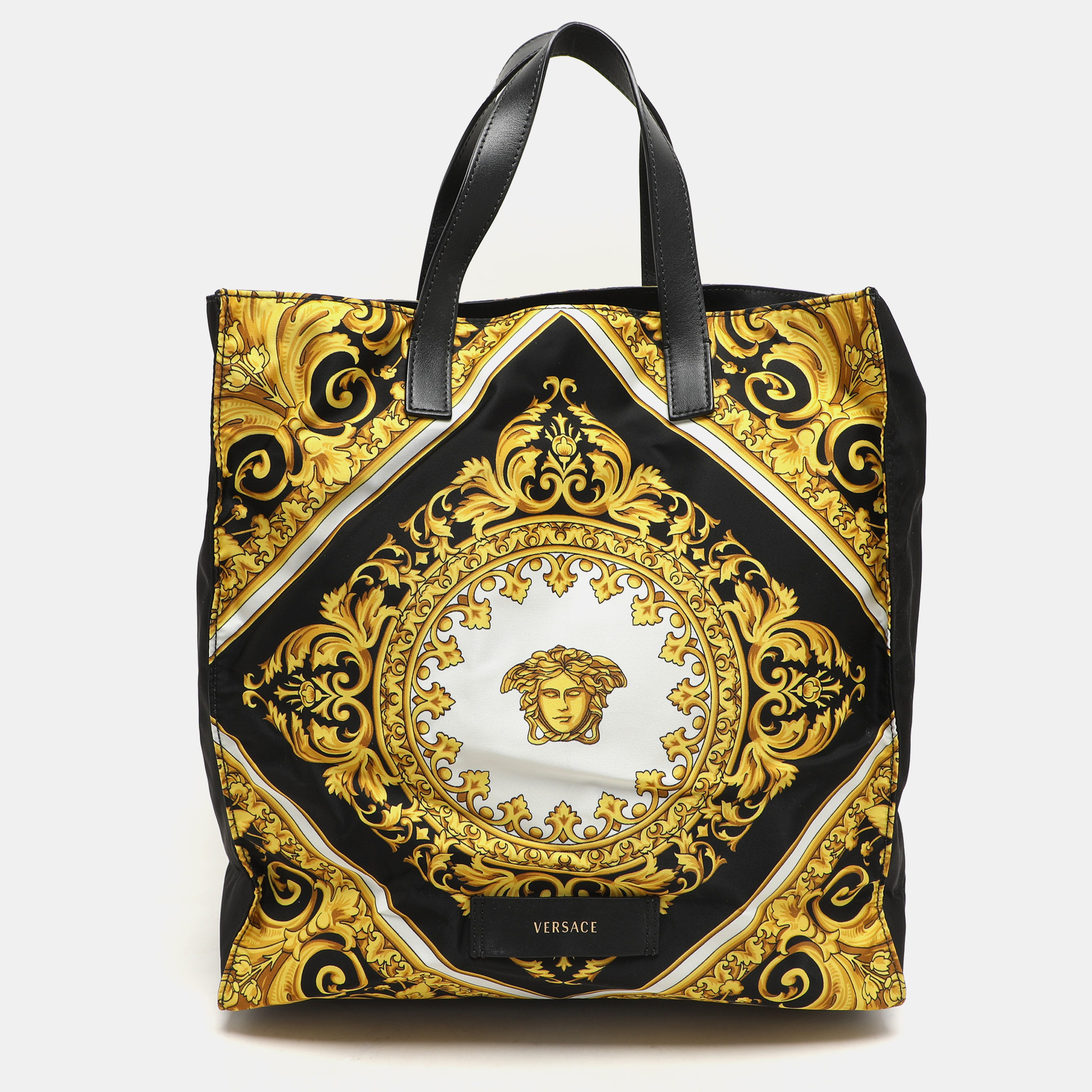 

Versace Multicolor Baroque Print Fabric Tote