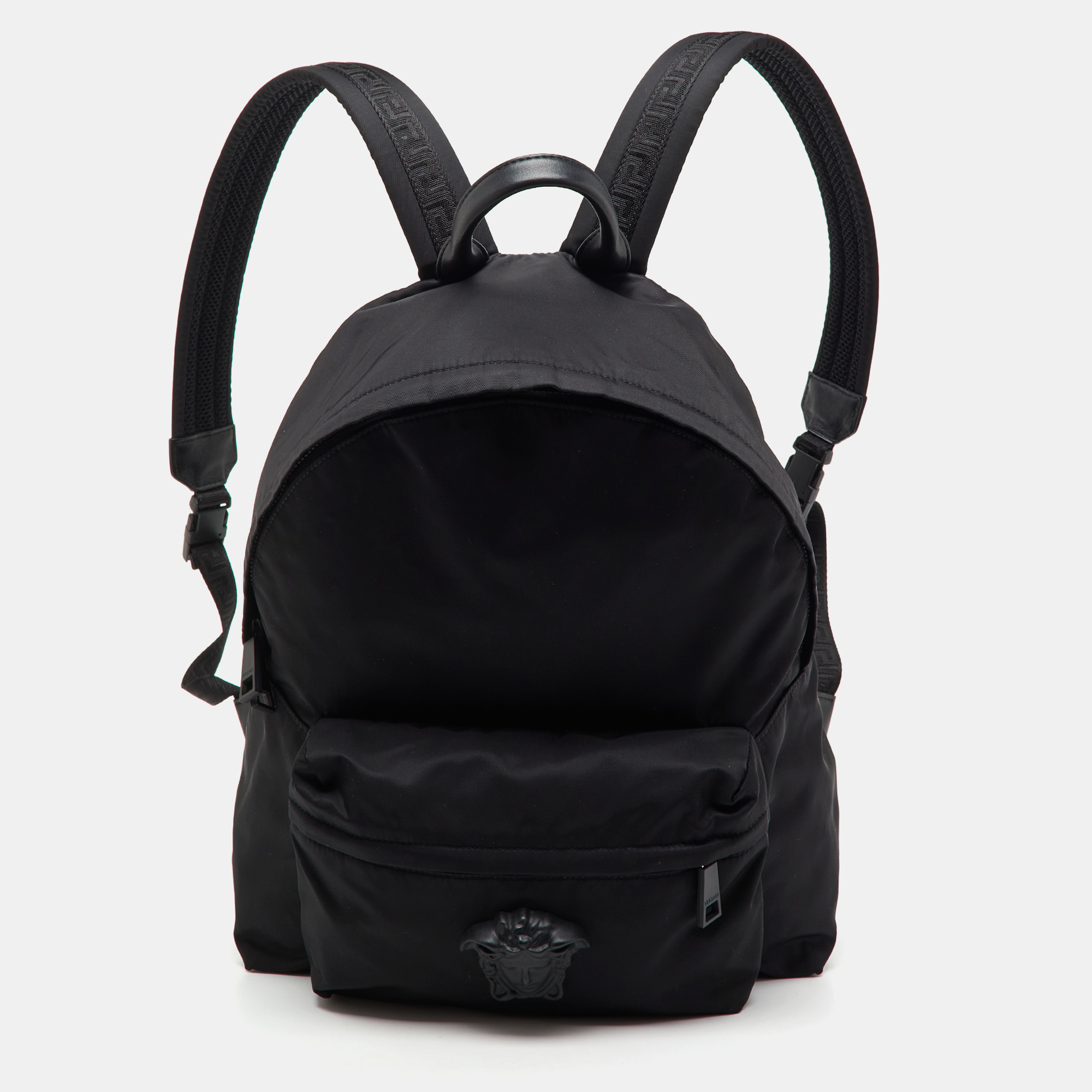 

Versace Black Nylon La Medusa Backpack