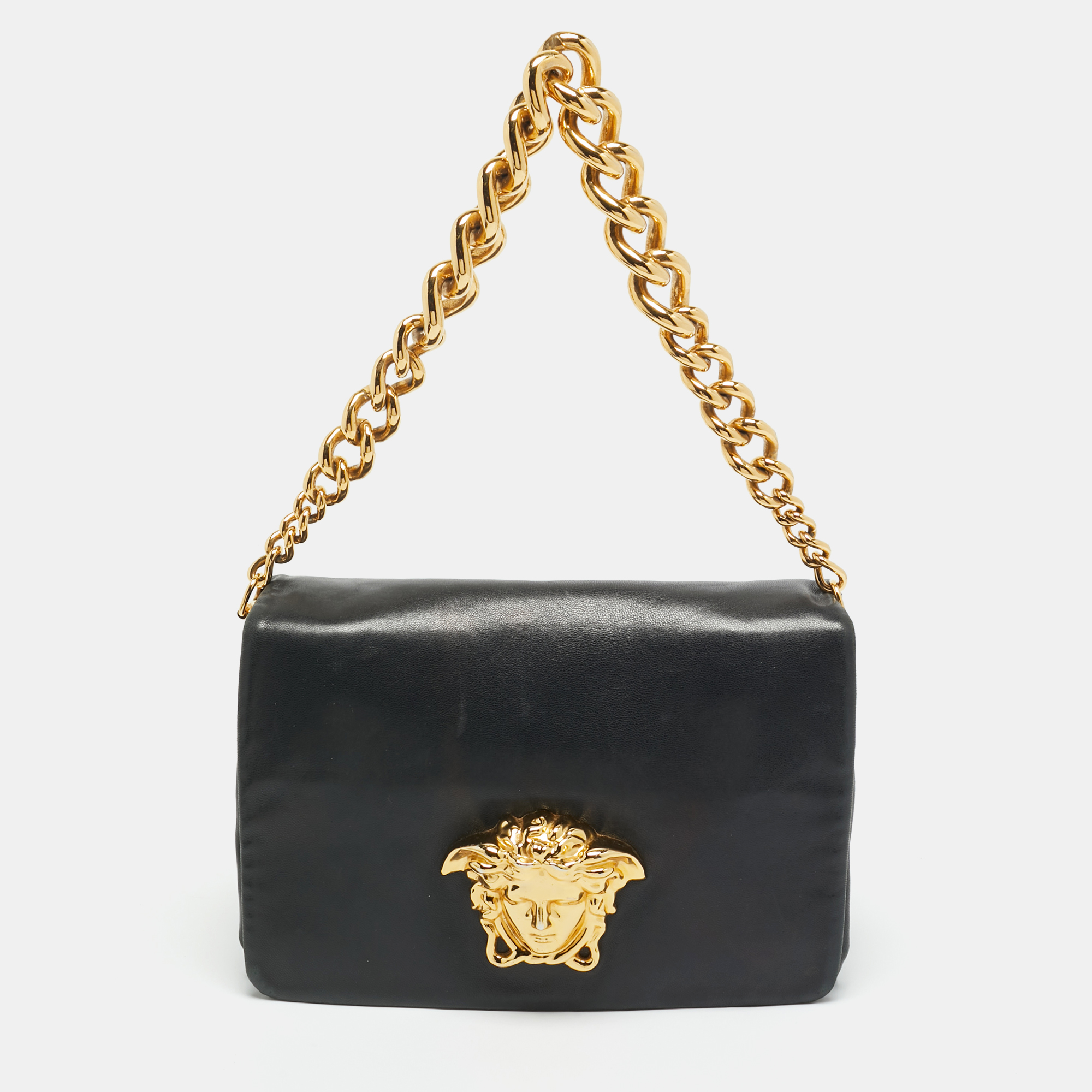 

Versace Medusa Sultan Black Leather Shoulder Bag