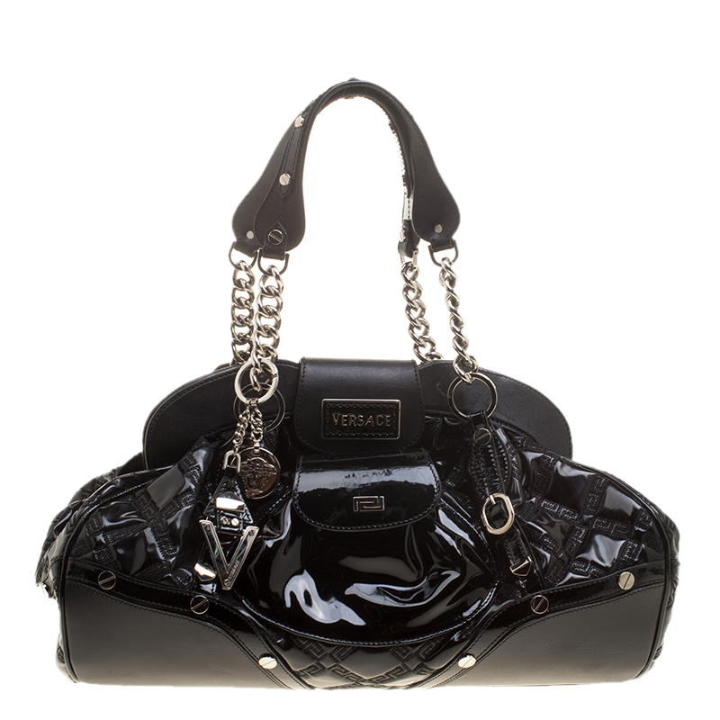 versace patent leather bag