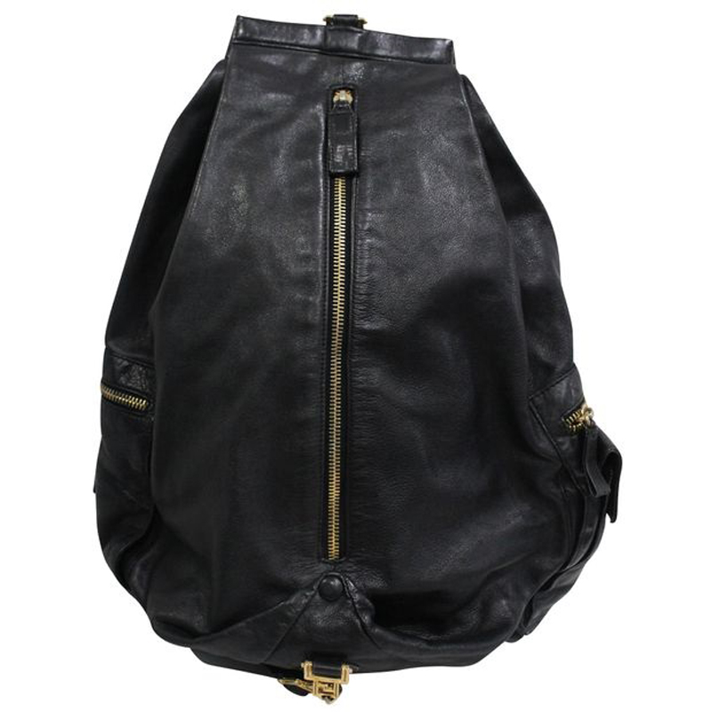 

Versace Black Leather Backpack
