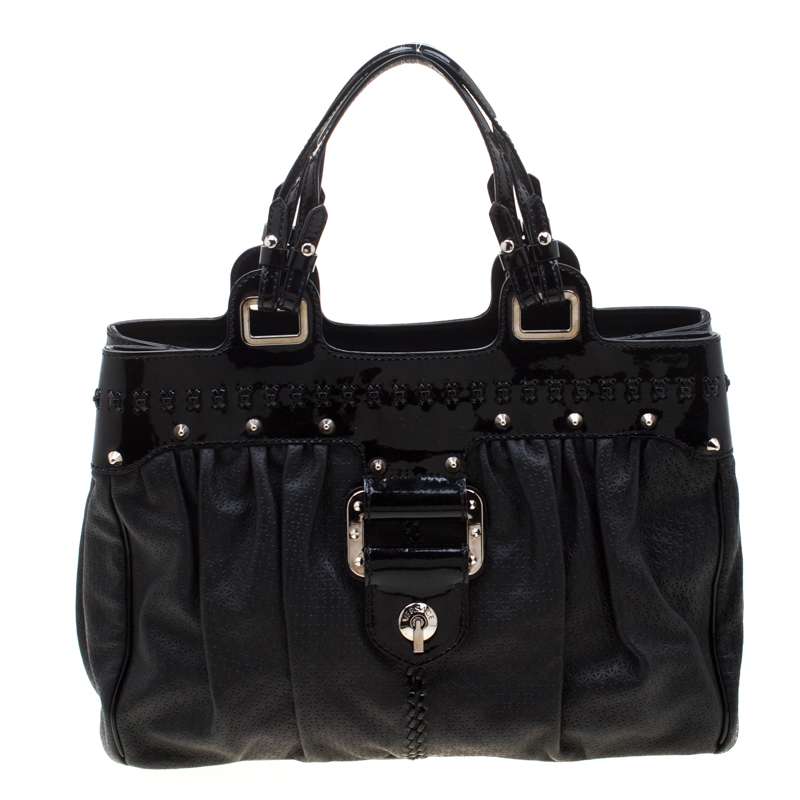 versace black tote