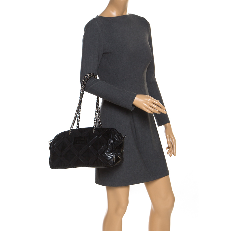 

Versace Black Patent Leather Satchel