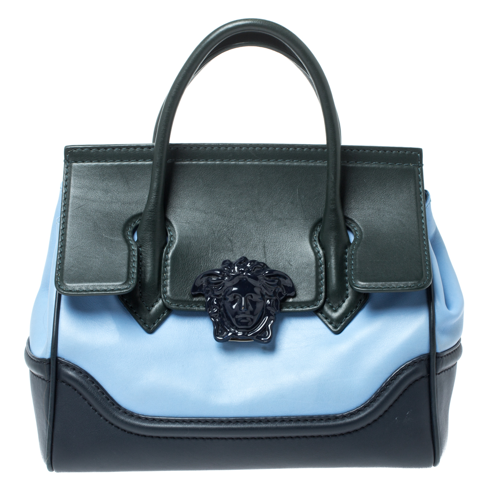 Pre Owned Versace Multicolor Leather Palazzo Tote