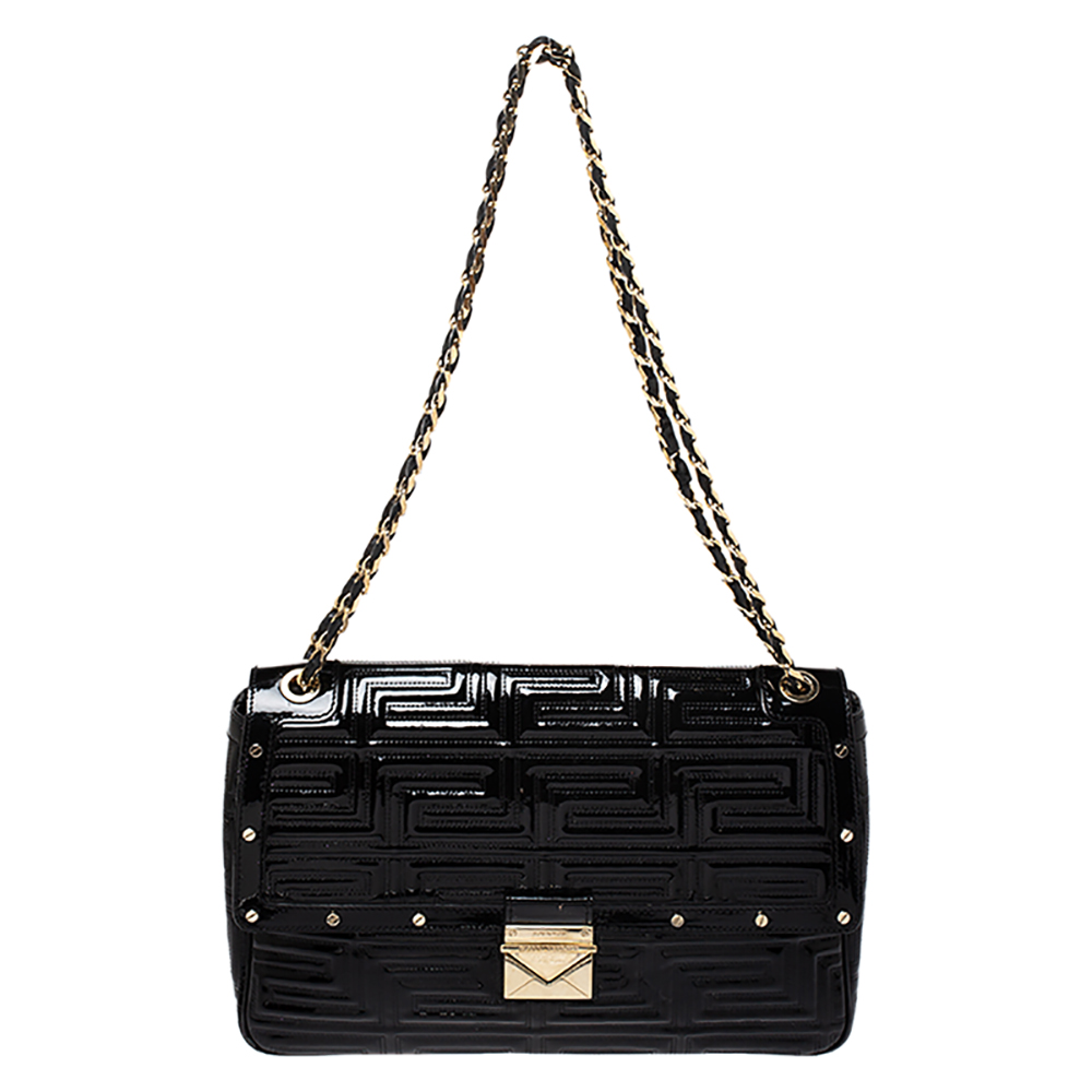 versace patent leather bag