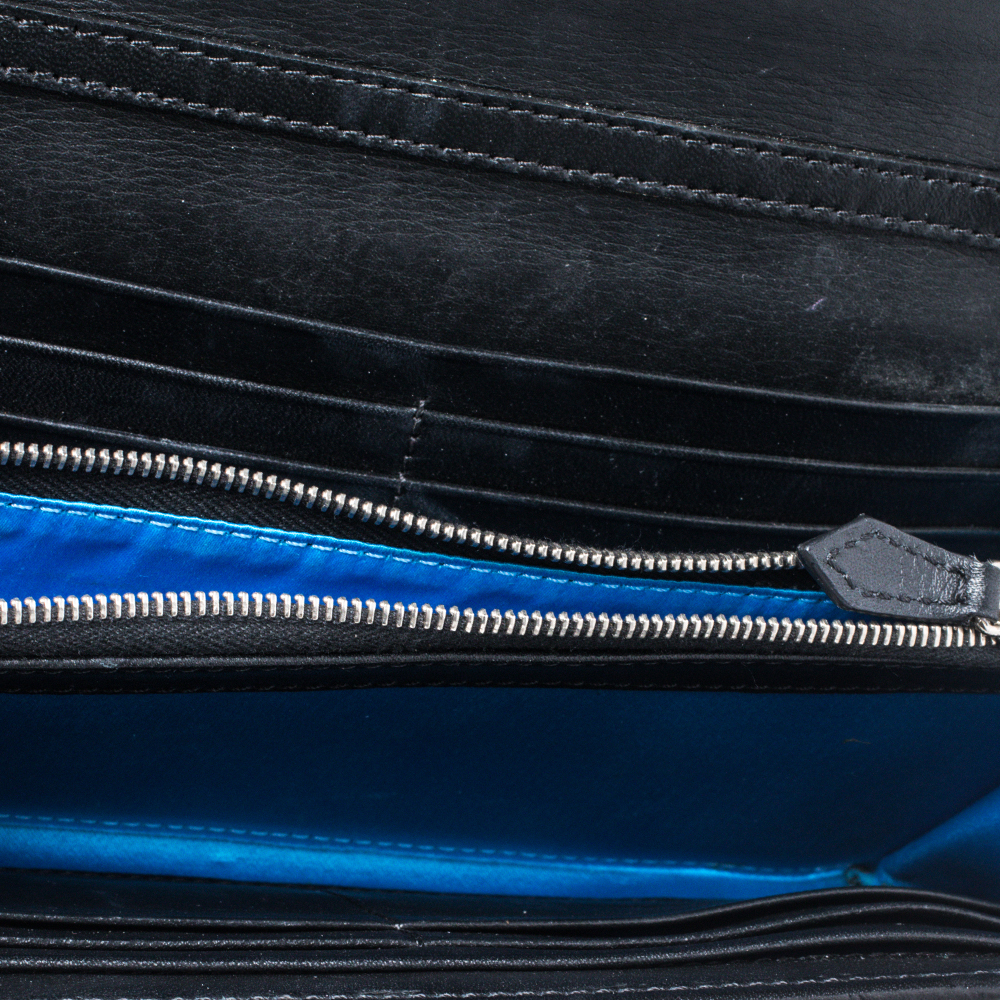 

Versace Black Leather and Patent Leather Wallet on Chain