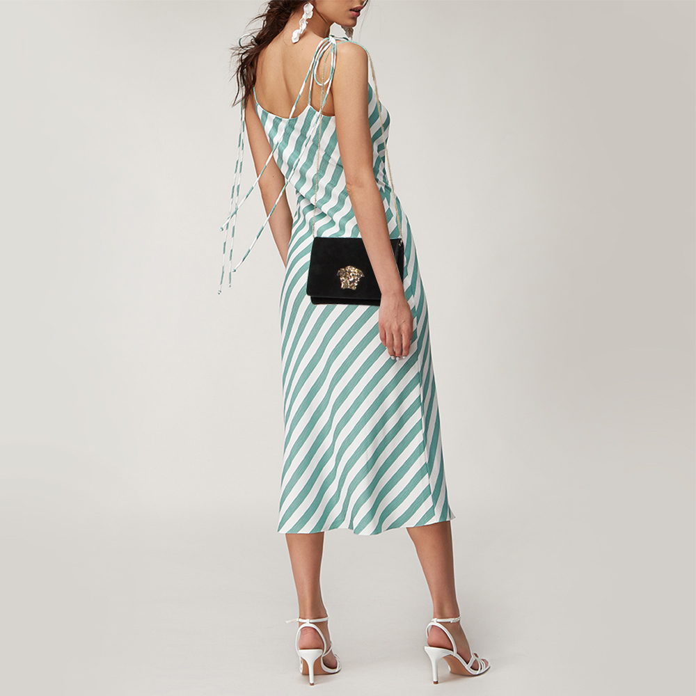 

Versace Black Medusa Chain Clutch