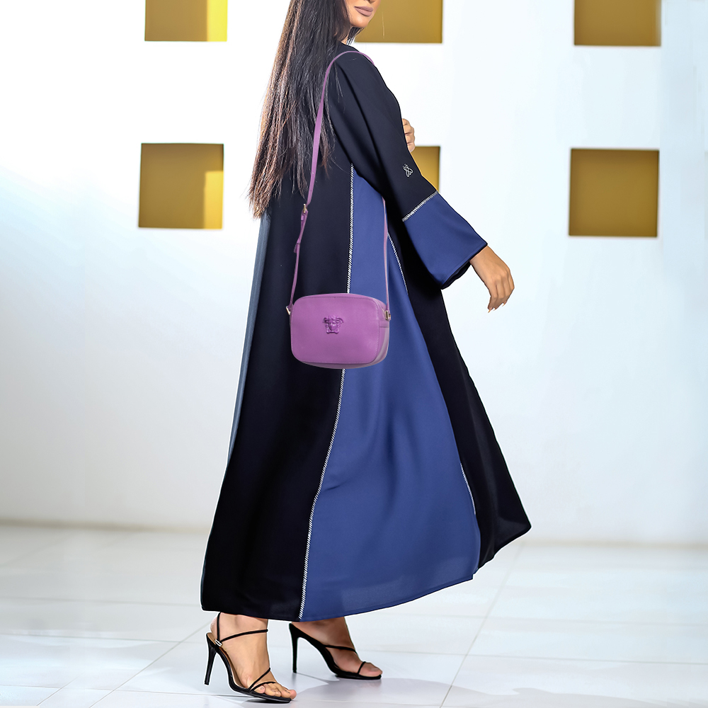

Versace Purple Leather Palazzo Camera Crossbody Bag