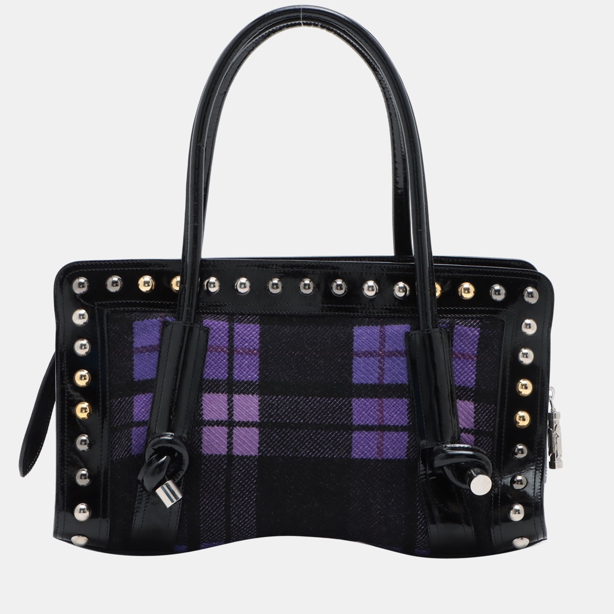 

Versus Versace Tweed x Enamel Tote bag Black