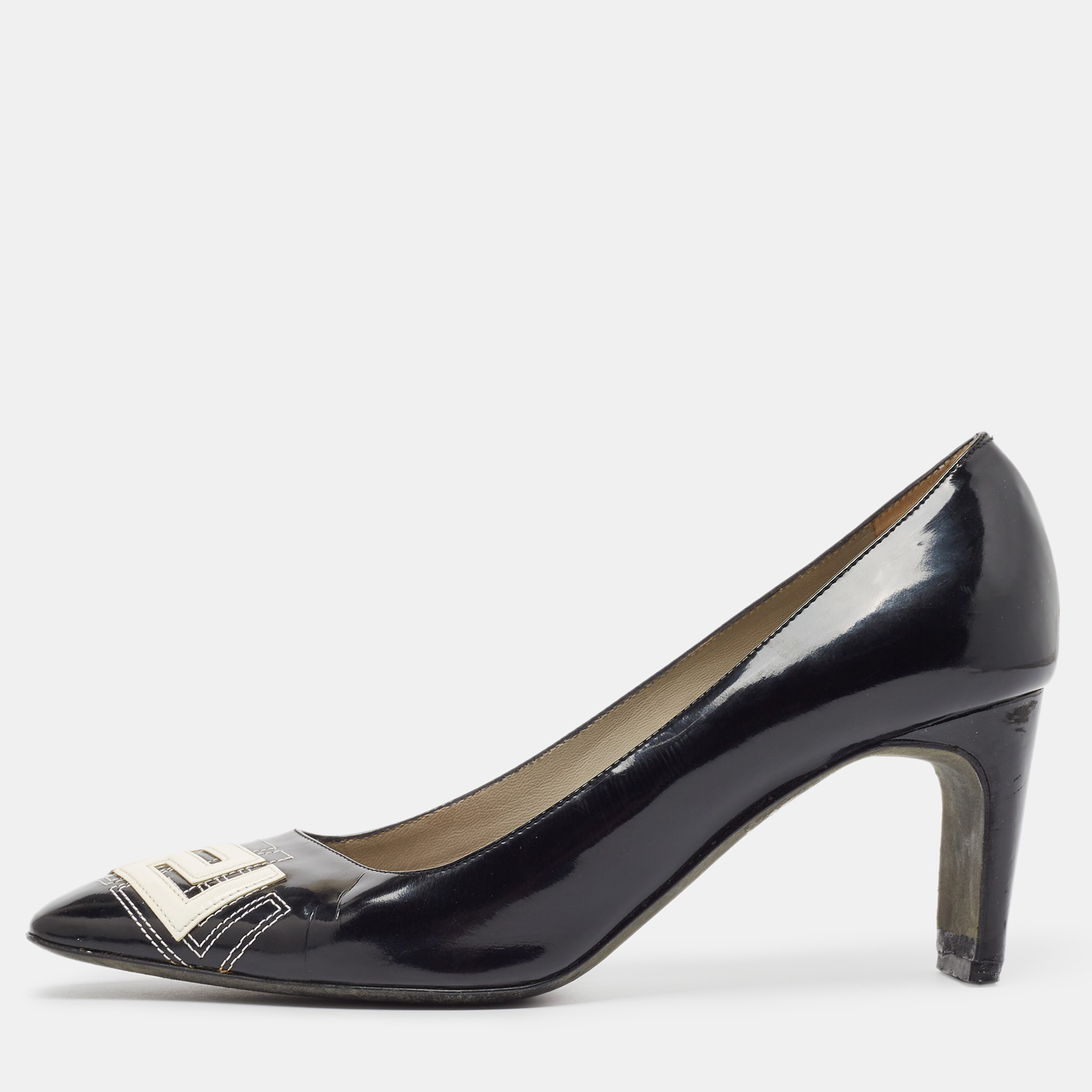 

Versace Black Patent Leather Pumps Size