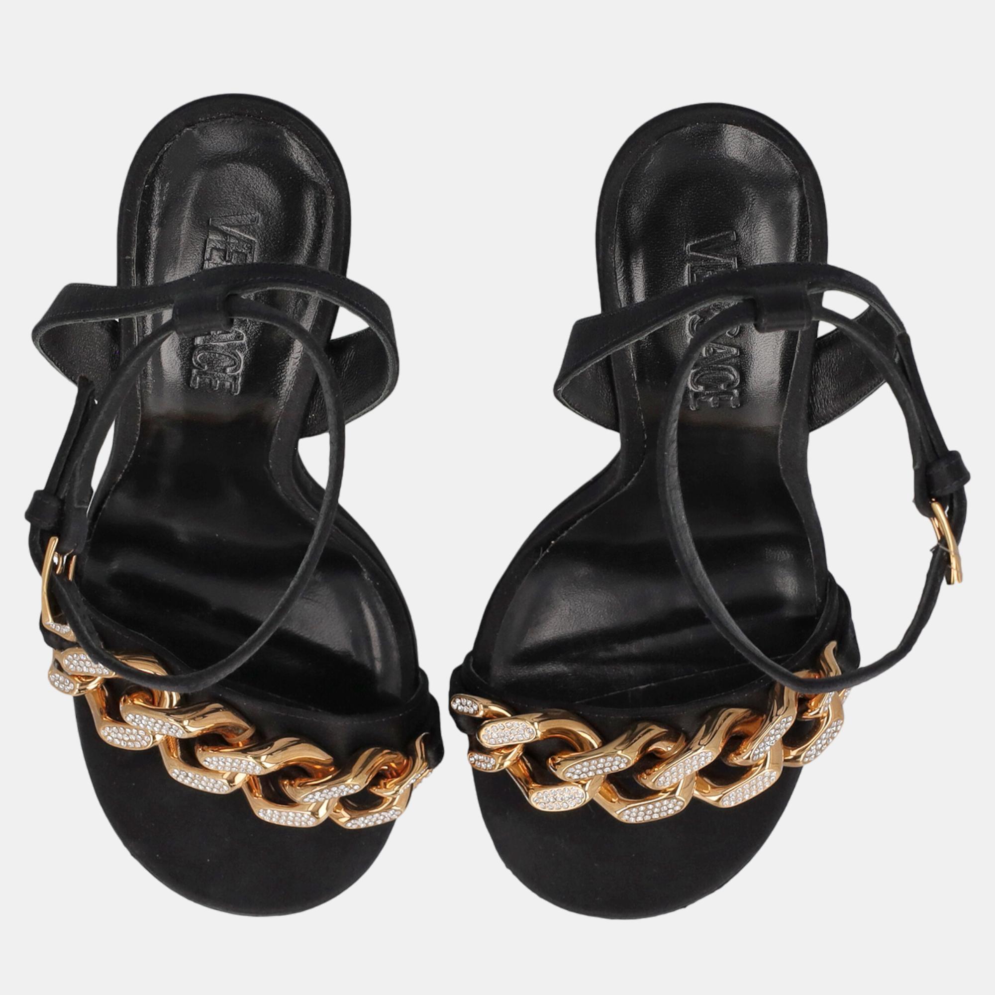

Versace Women's Fabric Sandals - Black - EU
