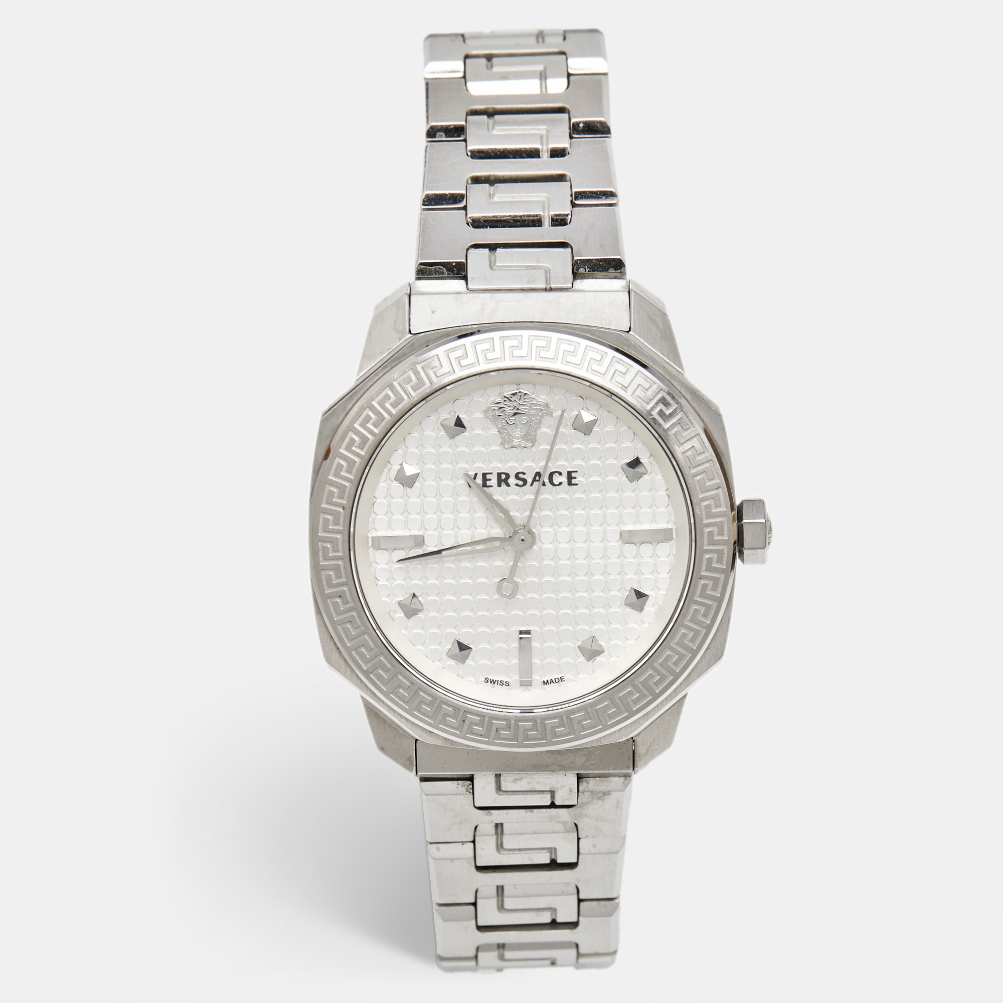 

Versace Silver Dial Stainless Steel Dylos VQD040015 Men's Wristwatch