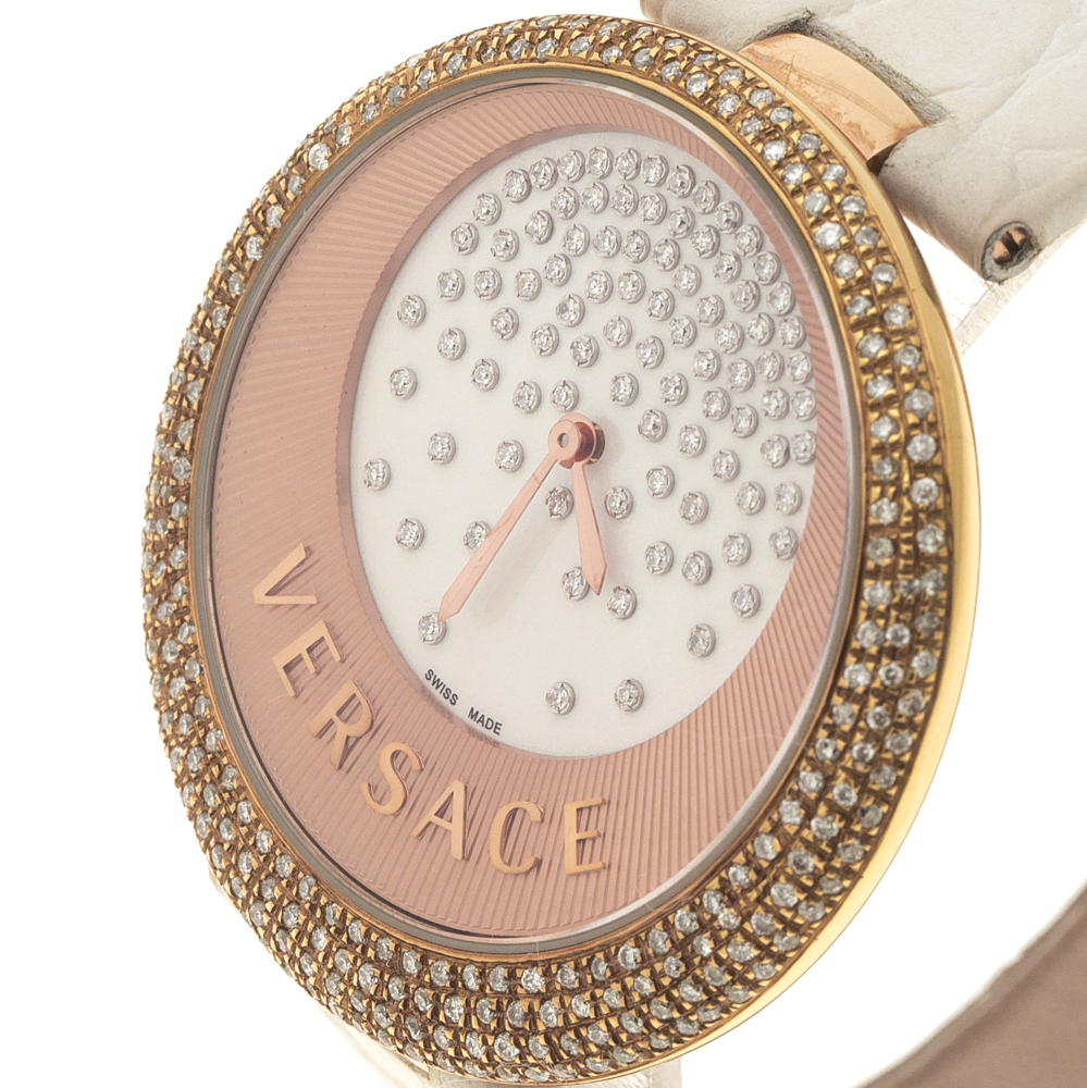 

Versace Cream Rose Gold Plated Steel Perpetuelle