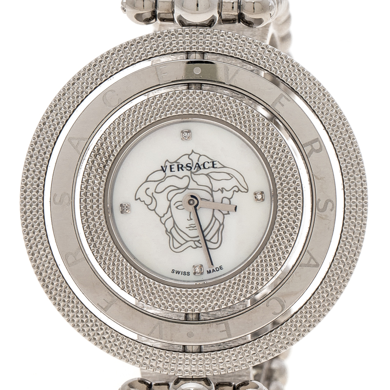 versace mother of pearl watch