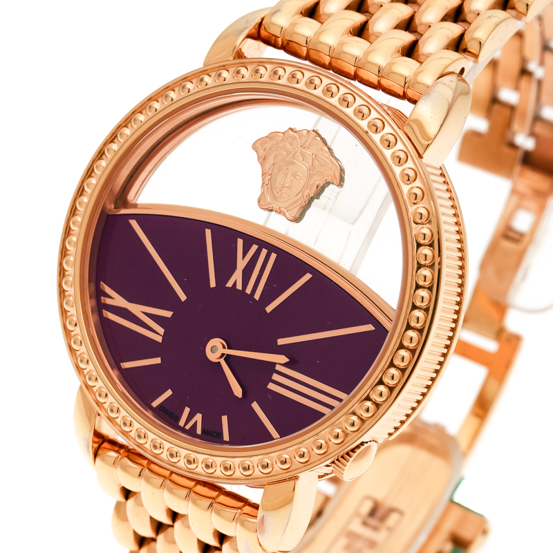 

Versace Purple Gold Plated Stainless Steel Krios