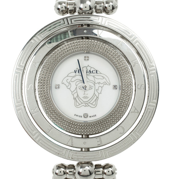 Pre Owned Versace Eon Stainless Steel Womens Wristwatch 25.2 MM