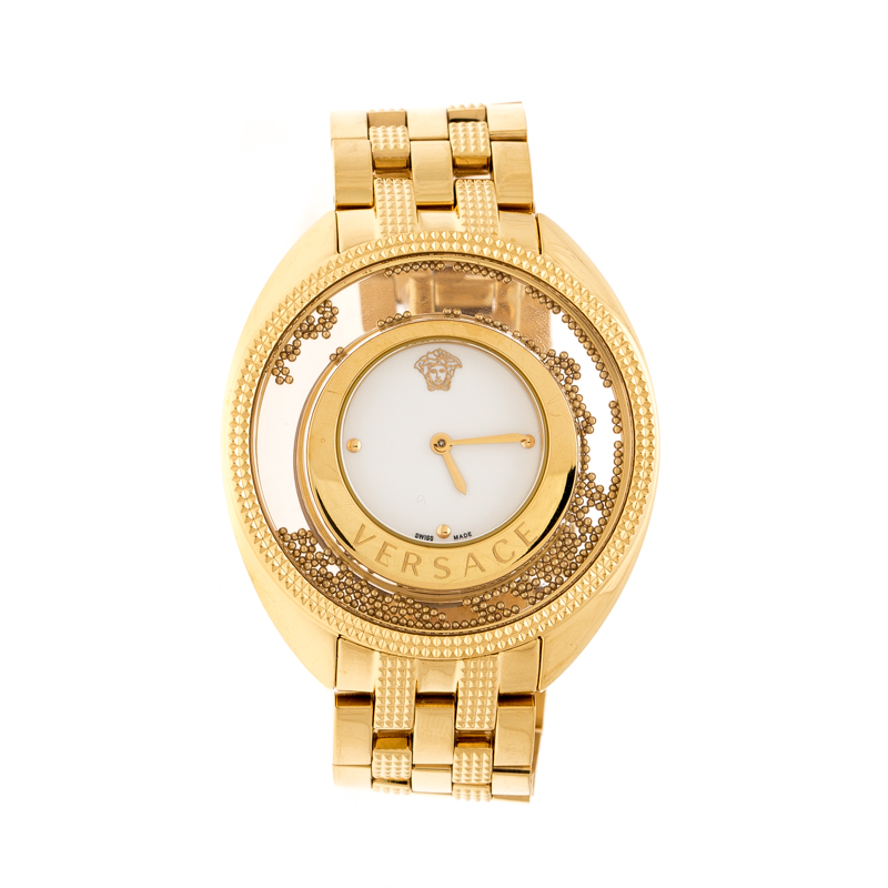 Versace Gold Stainless Steel Destiny Spirit 86Q Women's Wristwatch 39 mm