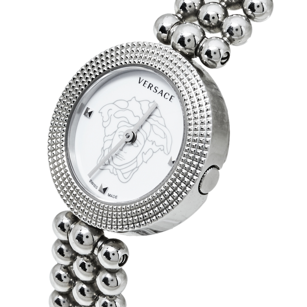 

Versace White Stainless Steel Eon Soiree, Silver