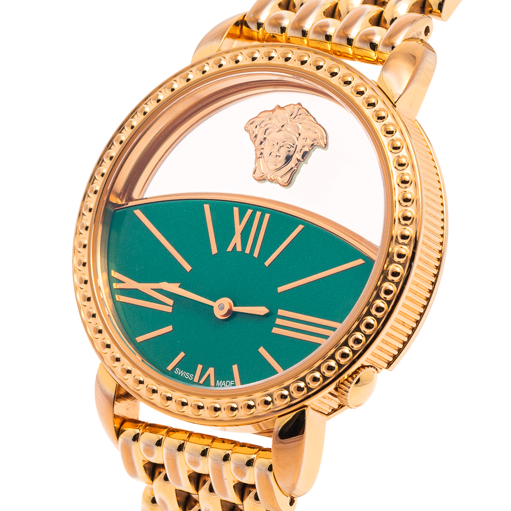 

Versace Green Gold Plated Stainless Steel Krios