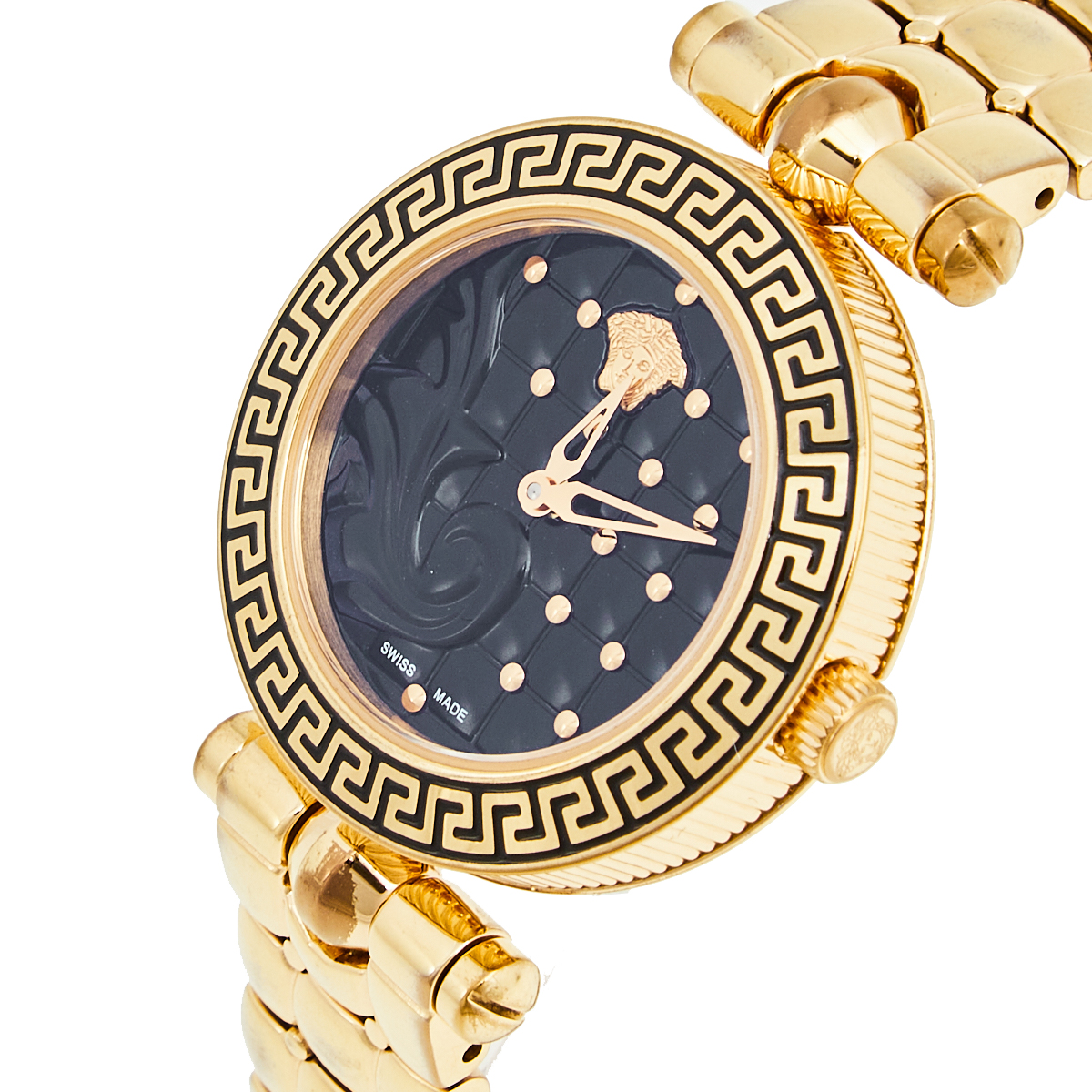 

Versace Black Rose Gold Stainless Steel Micro Vanitas VQM050015 Women's Wristwatch