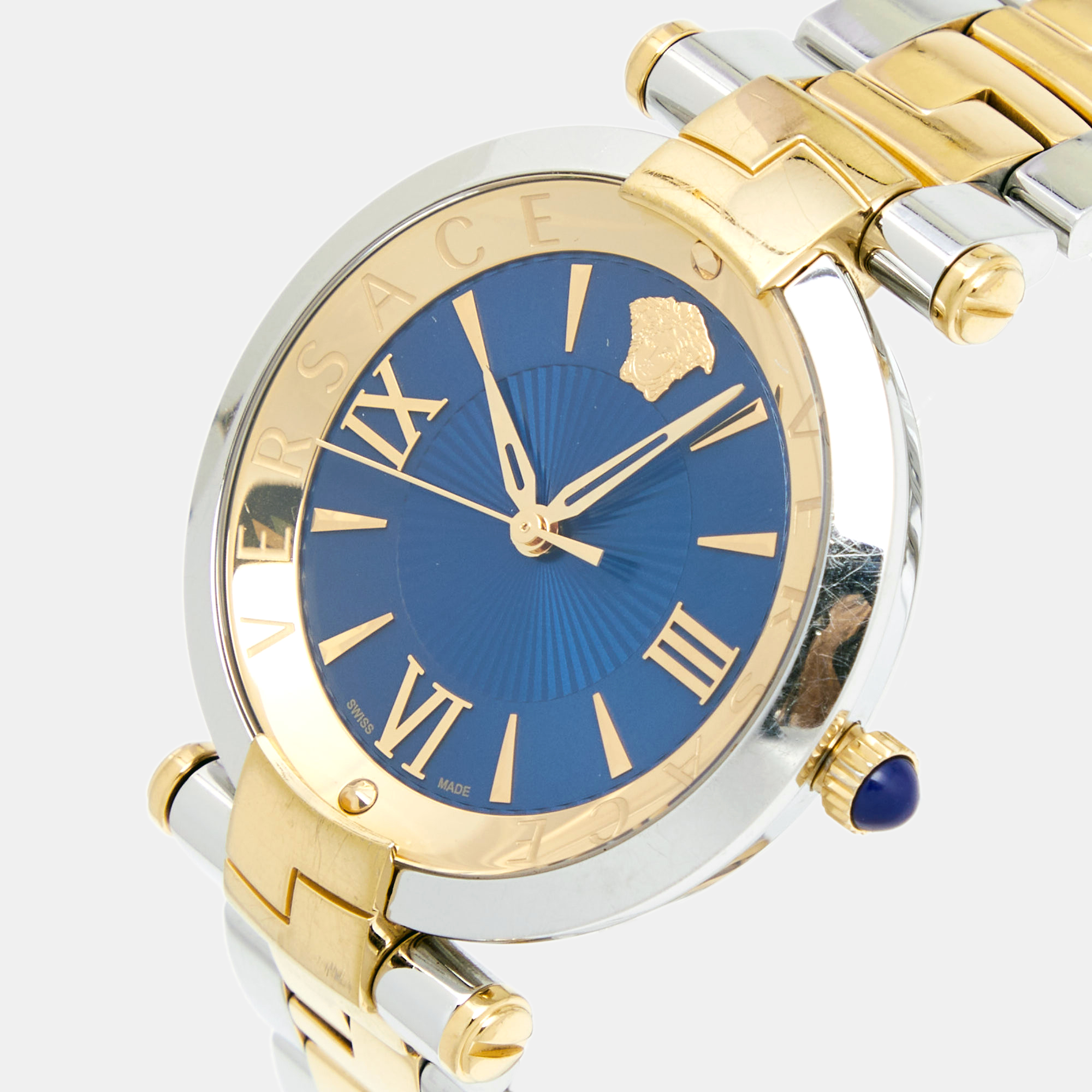 

Versace Blue Two Tone Stainless Steel Revive VAI230017 Women's Wristwatch